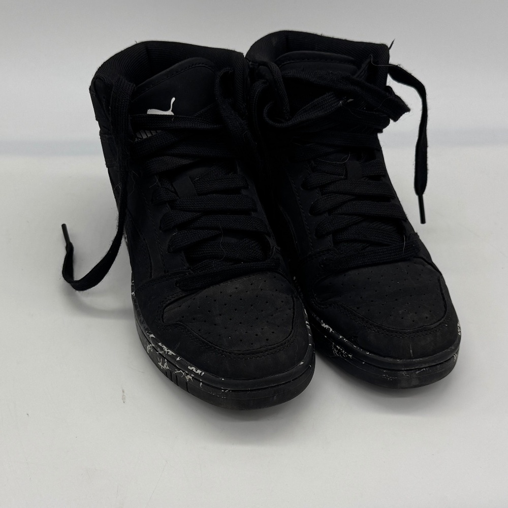 Boys Black High Top Puma Shoes US 4.5 UK 3.5 EUR 36 CM 22.5 Athletic Shoes